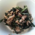 henchan's cooksnap of when they made 春菊のツナ味噌和え。.