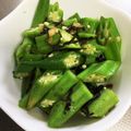 ぶちもに's cooksnap of when they made シャキシャキオクラのにんにく塩昆布炒め.