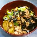 ふか谷's cooksnap of when they made 豚バラとなすの蒲焼丼.