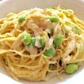 o_michoko's cooksnap of when they made 枝豆でカニクリームスパゲティ.