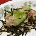 ともこキッチン's cooksnap of when they made ひじきときゅうりの梅マヨサラダ.
