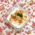 なつき☆ミ's cooksnap of when they made ヨーグルトに、ももチョコきなこ♪.