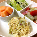 ハモニコ's cooksnap of when they made そうめんかぼちゃとオクラのおかかマヨ和え.