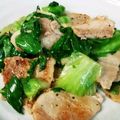 torisantom's cooksnap of when they made 豚バラとレタス外葉の、塩こしょう炒め♪.
