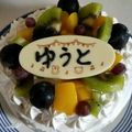 yuu2ママ's cooksnap of when they made フルーツデコレーションケーキ.