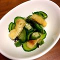 hirahira♪'s cooksnap of when they made きゅうりオクラ油揚げの塩こんぶ酢の物.
