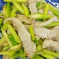 abcdefghｉｊ's cooksnap of when they made 豚とろとアスパラガスの塩炒め.