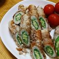 くまちーこ's cooksnap of when they made チーズたっぷり♪オクラとちくわの肉巻き.