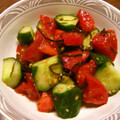 よよっち♪'s cooksnap of when they made 簡単！トマトと胡瓜の塩昆布和え★夫の料理.