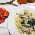 めめちゃんキッチン's cooksnap of when they made 簡単♪ツナとほうれん草のクリームパスタ.