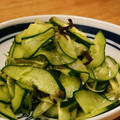 yossiey's cooksnap of when they made きゅうりと茗荷の塩昆布和え.