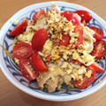 ナタデココア☆'s cooksnap of when they made チーズとろける♪チキンとトマトの卵炒め.