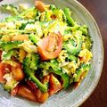 頑張るmama．'s cooksnap of when they made ゴーヤのソーセージとトマトの玉子炒め♪.