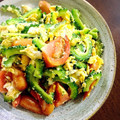 頑張るmama．'s cooksnap of when they made ゴーヤのソーセージとトマトの玉子炒め♪.