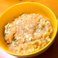ココルナ's cooksnap of when they made ズボラに桜エビと天かすでエビ天卵とじ丼風.