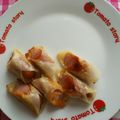 るるそら's cooksnap of when they made ウィンナー+チーズの餃子の皮巻き巻き〜♬.