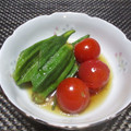 ジョングレ's cooksnap of when they made オクラとトマトの揚げ浸し.