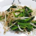 パパの手料理☆'s cooksnap of when they made 調味料1つ♡もやしとほうれん草のお浸し.