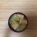 かおり♡♡♡'s cooksnap of when they made 厚揚げと、春キャベツのお味噌汁.