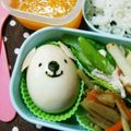 zakkiiM's cooksnap of when they made キャラ弁☆ゆで卵でクマパンダおにぎり.