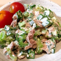 れおうまる's cooksnap of when they made 簡単☆ゴーヤとおくらのマヨサラダ.