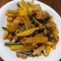 cana226's cooksnap of when they made にんにくの芽とじゃが芋・牛肉の炒めもの.