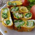 NAGANO久留米's cooksnap of when they made 普通に飽きたら☆オクラチーズ和風卵焼き.