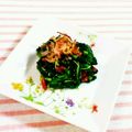SP♪'s cooksnap of when they made モロヘイヤと梅の小鉢.