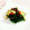 SP♪'s cooksnap of when they made モロヘイヤと竹輪の梅和え（海藻入り）.
