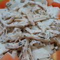 ёdey2upё's cooksnap of when they made 簡単、大根と鶏むね肉のゆかりマヨ和え.
