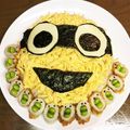 やんしい's cooksnap of when they made 簡単♪ ミニオンズ すしケーキ♪.