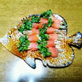 shikkachan's cooksnap of when they made サーモンのかいわれ大根＆みょうが巻き♪.