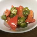 さらつむとし's cooksnap of when they made 簡単♪トマトとオクラの和風マリネ.