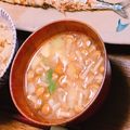 もも♡ちょこ's cooksnap of when they made 卵豆腐☆の味噌汁♪卵豆腐のつるつるが美味.