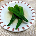 あこt's cooksnap of when they made 基本のおかず◇オクラのおひたし◇柚子胡椒.