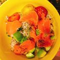 ＊なみへい＊'s cooksnap of when they made 簡単 サーモンとアボカドのサッパリ丼.