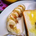 choco831's cooksnap of when they made ☸はちみつシナモンバナナ☸.