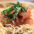 ゆしゅな's cooksnap of when they made アボカドとマグロの冷製パスタ　わさび醤油.