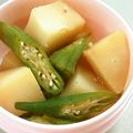 QPはにー's cooksnap of when they made オクラとじゃがいも.