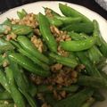 うずら123's cooksnap of when they made インゲンの鶏味噌そぼろ炒め.