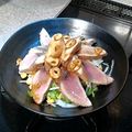 かす”お's cooksnap of when they made ニンニクと生姜をきかせた焼き鰹のお刺身.