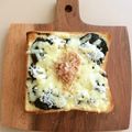 akamatka's cooksnap of when they made 海苔の佃煮としらすの和風トースト.
