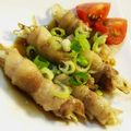 moananae's cooksnap of when they made 節約♪サッパリ！ポンわさ豚巻き(^^).