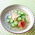 カルン's cooksnap of when they made オクラと梅の冷やし茶漬け.