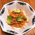 芹澤優love's cooksnap of when they made にんじんとアボカドのアーモンド味噌和え。.