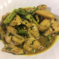 papikun's cooksnap of when they made 簡単ササッと！小松菜と鶏肉のカレー炒め♪.