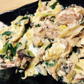 ひなともおかあさん's cooksnap of when they made 鯖水煮缶詰めでニラとネギの卵炒め！.