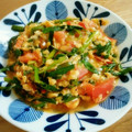 まゆこ♡'s cooksnap of when they made にらとトマトの中華風卵とじ。.