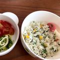 豆乳pudding's cooksnap of when they made 小松菜チャーハン（離乳食完了期）.