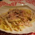 ぶみブンちゃん's cooksnap of when they made しめじとベーコンのクリームパスタ.